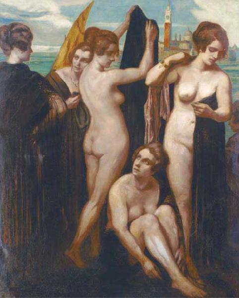 Emile Bernard Bathers in the lagoon oil painting image